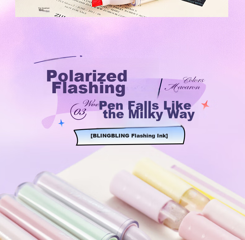 M&G Stackable Color Highlighter Pen Student Marker 4 Colors APMV09F2 Watercolor Pen Gift 7