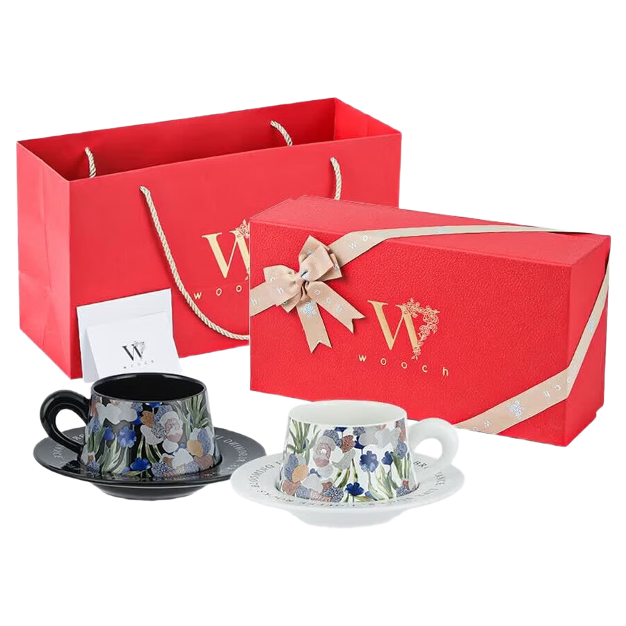 WOOCH [Mid-Autumn Festival Gift] Wedding Coffee Cup Gift Box for Newlyweds, Housewarming, Birthday Gifts for Bride And Groom