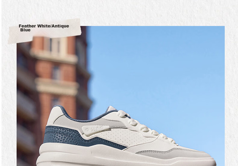 361° Yuhang Casual Men's Shoes Summer Breathable White Thick-Soled Versatile Sports Sneakers Board Shoes Men 672616620-1 33