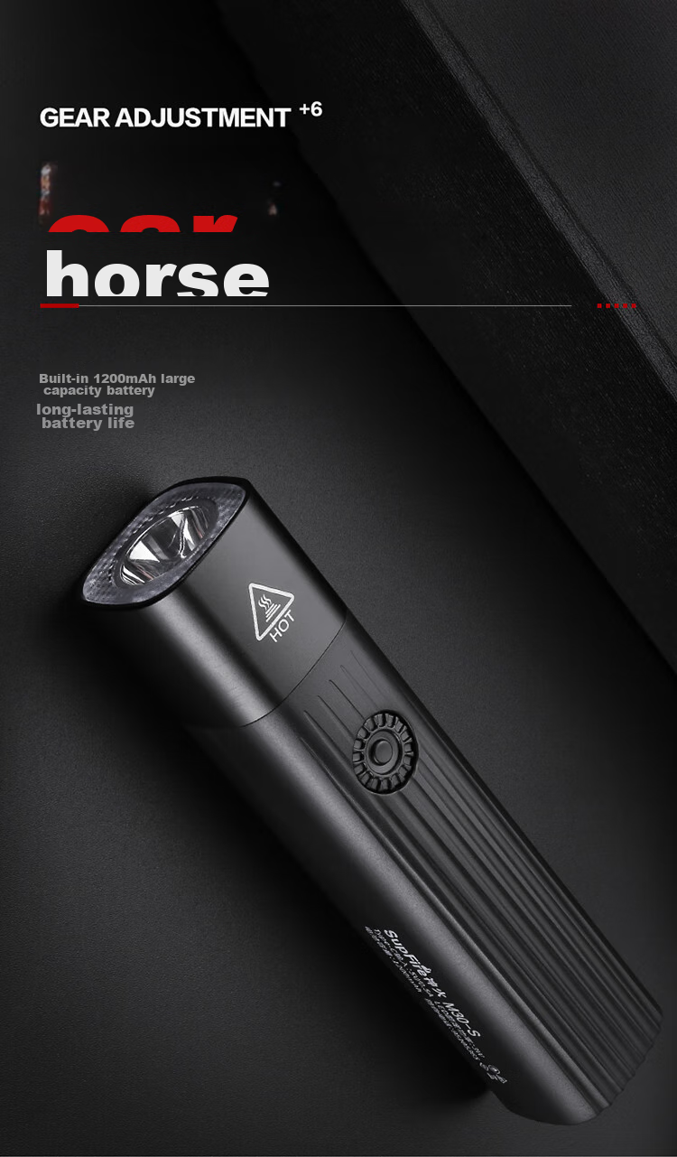 SupFire M30-S High-Intensity Flashlight, Bright Long-Range LED Light, Type-C Charging, Mini Portable Household Emergency Light 8