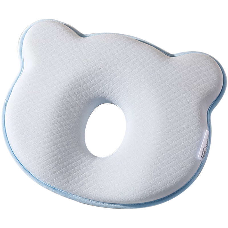 Aibaoshi Baby Shaping Pillow, for 0-1 Year Old Newborns, Comfortable And Breathable, Shaping Pillow, Baby Pillow, Blue Bear S219