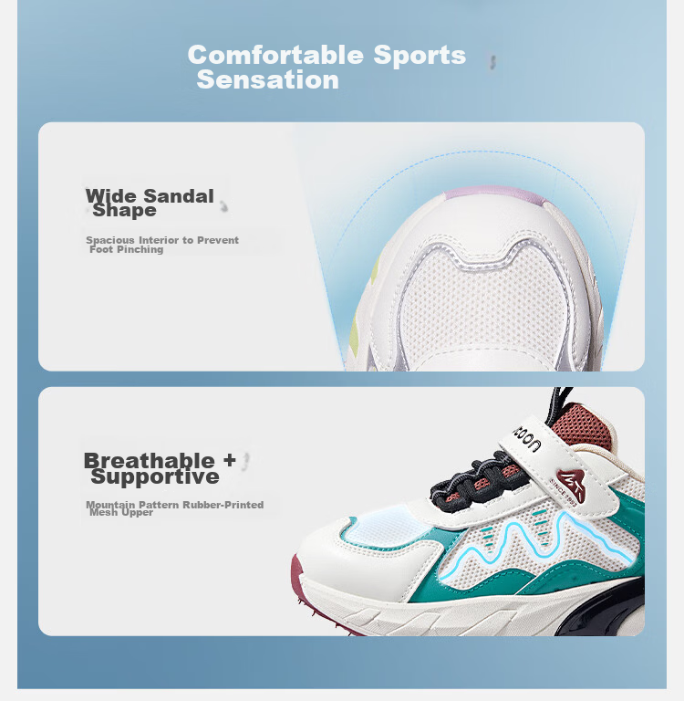 Mutong Kids Sports Shoes Children's Sneakers Spring 2026 Boys Casual Breathable Mesh Lightweight Running Shoes Girls Obsidian Black Size 31 4