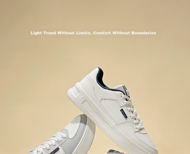 361° Men's Casual Shoes Qinghe 2 New Stylish Versatile Thick-Soled Comfortable White Sneakers 672636618-1 1