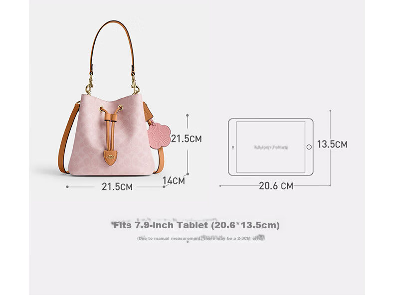 COACH Women's Luxury ROWAN Medium Shoulder Bucket Bag Nested Bag CEA23 2