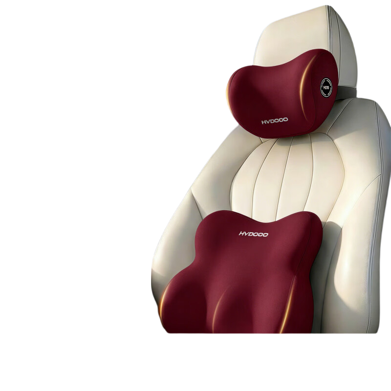Huiduoduo Car Headrest and Lumbar Support Set Integrated Neck Pillow and Back Cushion for Driver Seat Ergonomic Waist Protection Cushion