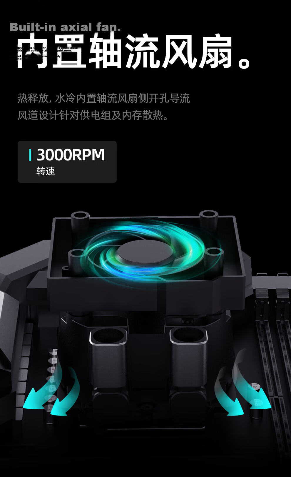 TCOMAS Titanium Tantalum LG700 360 Black All-in-One CPU Liquid Cooler 3.5-inch IPS Screen ARGB Lighting Effects Compatible with Intel/AMD 8