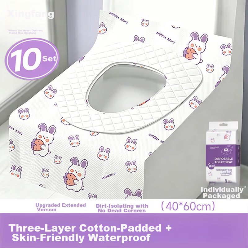 Xingfang Disposable Toilet Seat Covers 10pcs Thickened Independent Packaging Portable Maternity Hotel Travel Toilet Seat Covers Autumn Winter