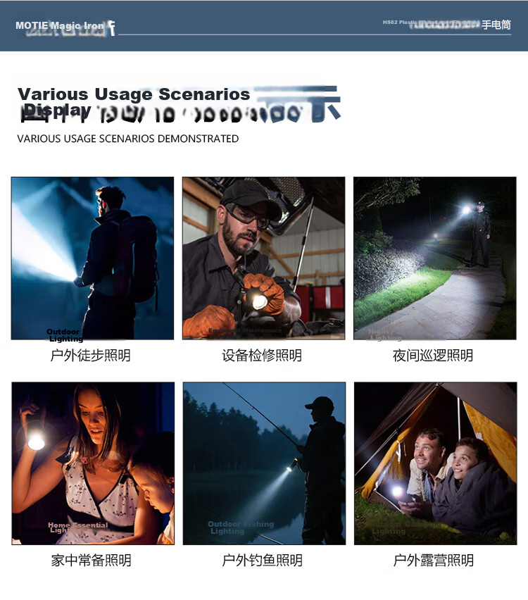MOTIE High-Power Flashlight Ultra-Bright Long-Lasting 200000 Lumens Military-Grade Outdoor Emergency Torch 3