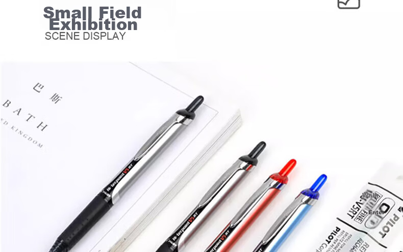PILOT BXRT-V5 Black Retractable Gel Pen 0.5mm Student Signature Pen Business Water Pen Exam Writing Pen High-Quality Stationery Set Carbon Ink Pen 3-Pack 14