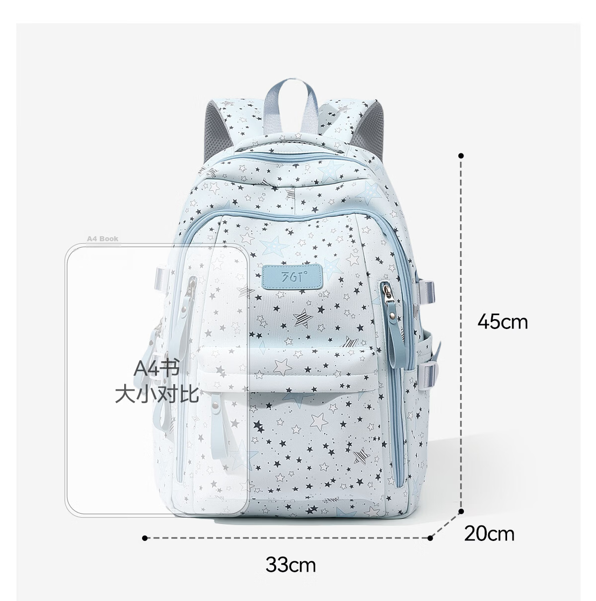 361° Women's Backpack High-Value Fresh Casual Versatile Lightweight Large Capacity School Travel Bag for Middle and High School Students 30