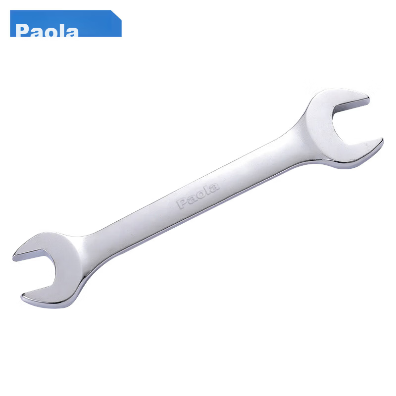 Paola Chrome Vanadium Steel Mirror Finish Double Open-End Wrench 32×34 Multi-Functional High Strength Wear-Resistant Auto Repair Hardware Tool 8306