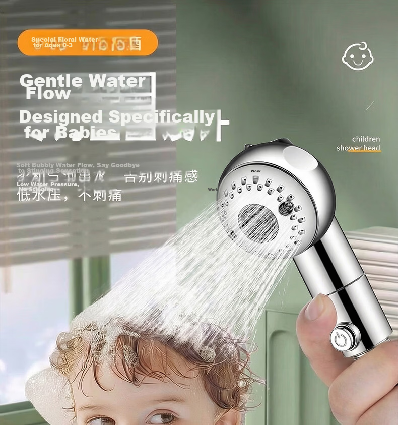 KEGOO Baby and Kids Shower Head Soft Water Flow Pet Bathing Washing Hair Attachment K4110 1