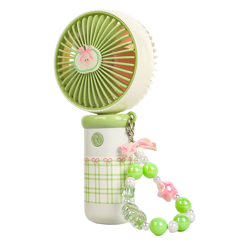 SiyiCai Handheld Mini Fan 2026 New Cooling Air Conditioner with Bracelet, Foldable Neck Hanging, Ultra-Powerful Portable Mini Silent Fan, Green Apple Color