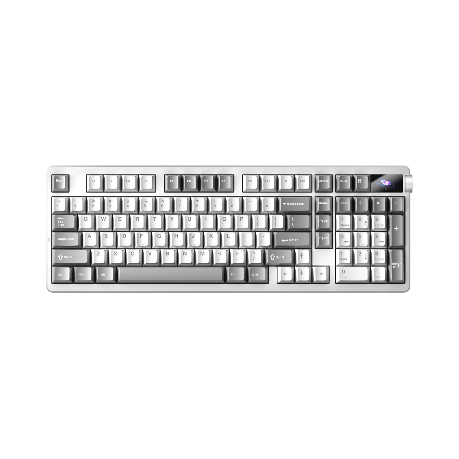 AULA Nova98 Gasket Structure Mechanical Keyboard Custom Dual 8K Tri-Mode Wireless Wired Bluetooth 99-Key Hot-Swappable Gaming Office Moon Rock Gray
