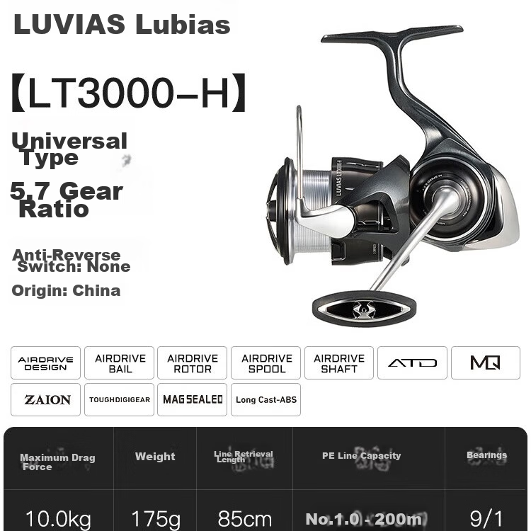 Daiwa 2024 LUVIAS Lightweight Spinning Reel LT3000-H 5.7
