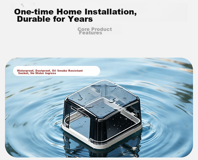 CHIGO Waterproof Socket Box 86 Type Elevated and Enlarged Adhesive Waterproof Box for Bathroom Kitchen Waterproof Cover Elevated and Enlarged Waterproof Box 6