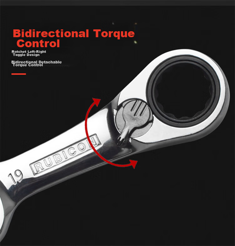 RUBICON Ratchet Wrench Double-Ended Multi-Functional Universal Wrench Bathroom Faucet Special RRW-11S 4