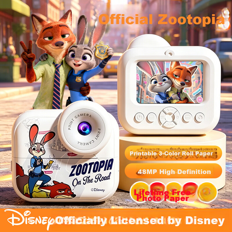 Disney Children's Camera, High-Definition Photo And Video Instant Camera, CCD Digital Camera, Toy for Boys And Girls, Birthday Gift
