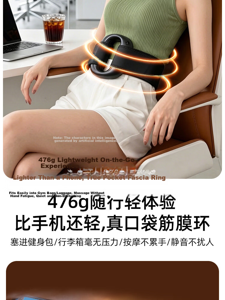 Anta Fascia Gun Fat Burning Machine Abdominal Fascia Ring Slimming Rapid Belly Fat Loss Waist Belt Full Body Shaping Lazy Fitness Abdominal Muscle Massager Gift for Men and Women 7