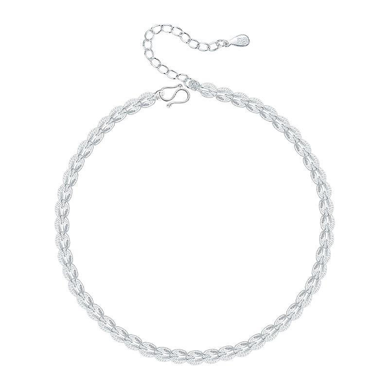 Mini&yaya 999 Pure Silver Phoenix Tail Anklet for Women Students Best Friends Niche Design Valentine's Day Birthday Gift for Girlfriend
