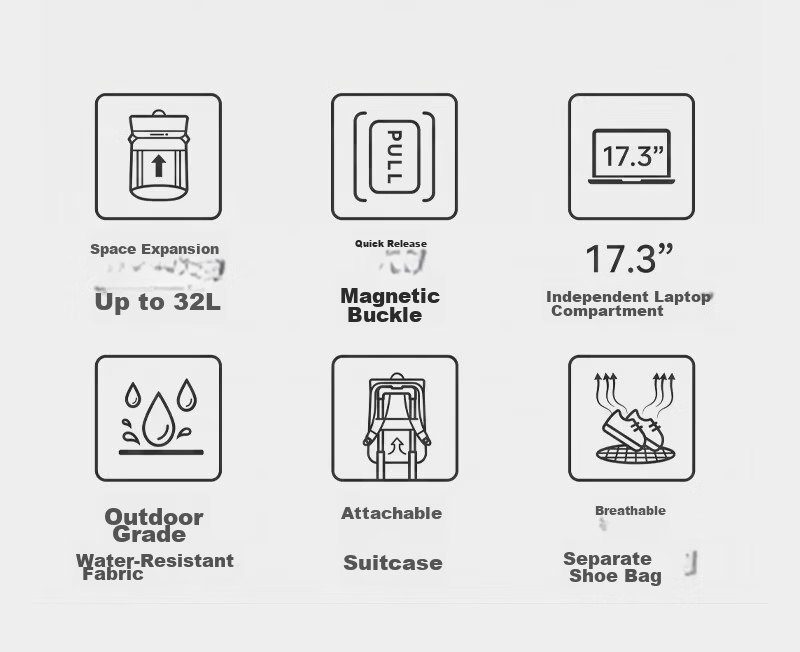 JD Jingzao Expandable Large Capacity New Business Travel Laptop Backpack Lightweight Sports Men's Shoulder Bag 2