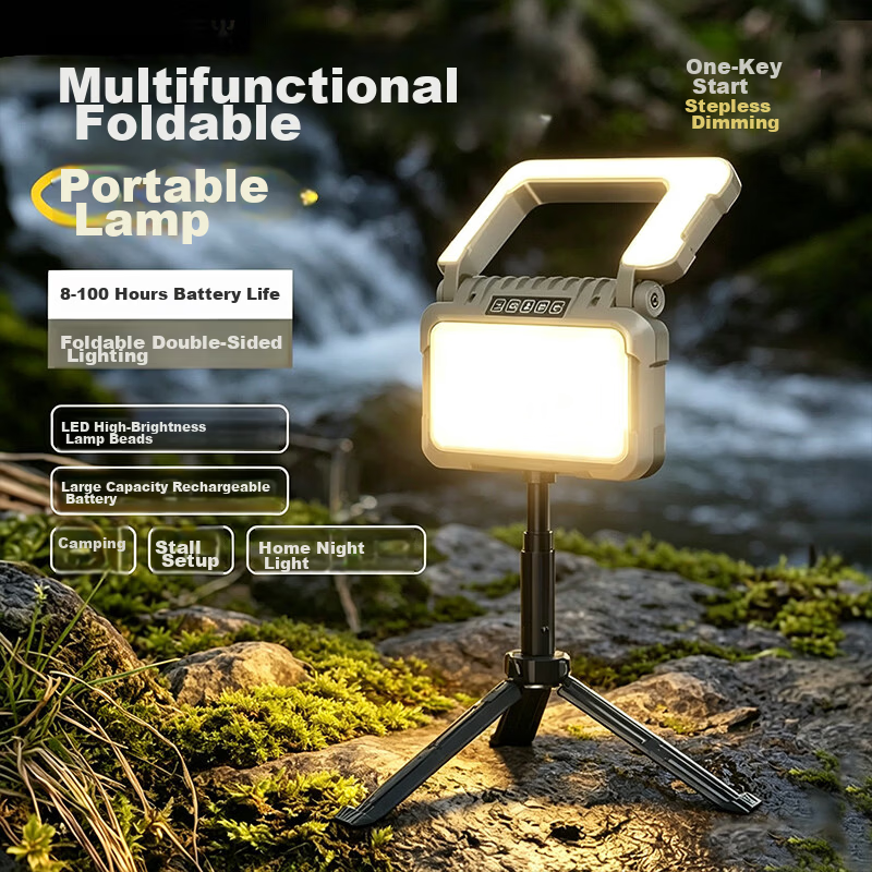 Cavalry Home Emergency Light Rechargeable Folding Hook Camping Lamp Single Light with Bracket for Night Market Work Auto Repair Inspection