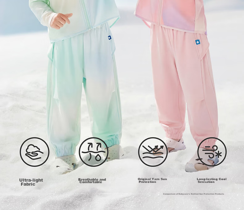 Babycare Children's Sunscreen Pants Baby Lightweight Comfortable Summer Pants Ice Grape 100 5