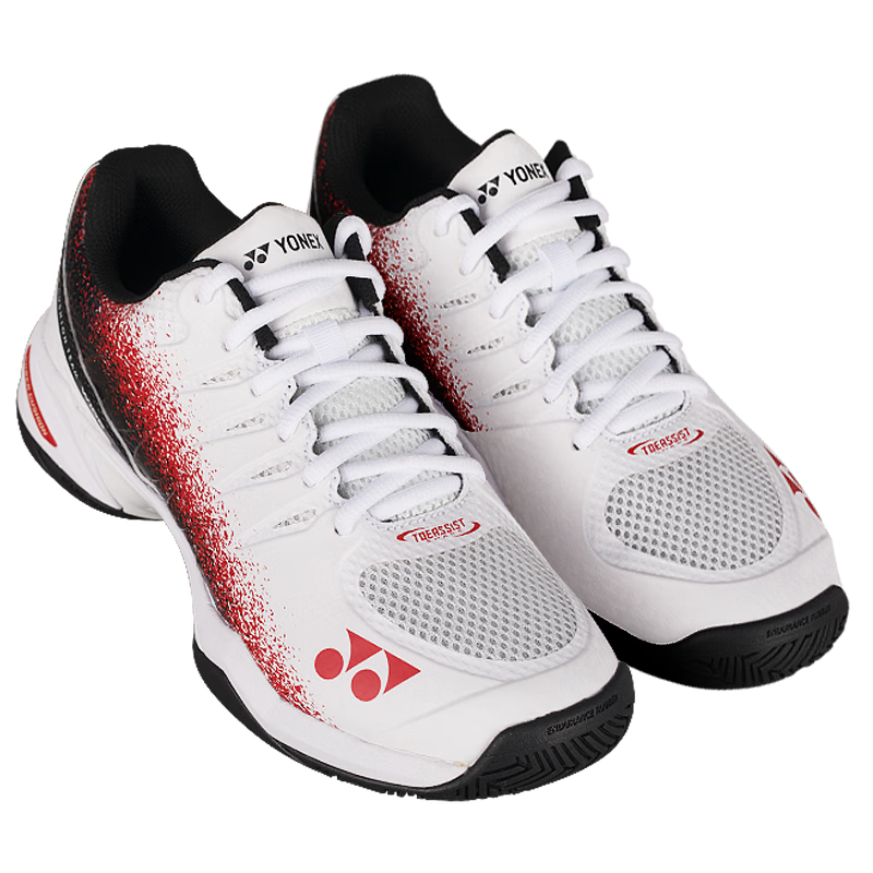 YONEX Tennis Shoes, Non-Slip Shock-Absorbing Professional Competition Training Sports Shoes SHTTWGCEX White/red 42