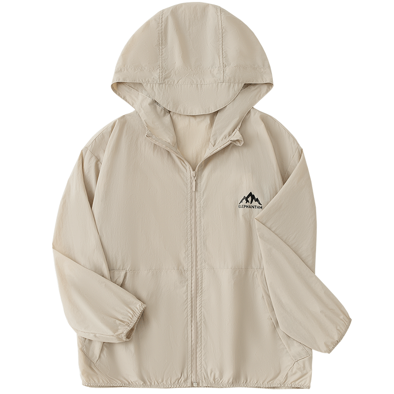 Little Elephant Hamm Boys' Summer Sun Protection Jacket Children's UV Protection Breathable Lightweight Coat 2026 Light Coffee 110 cm