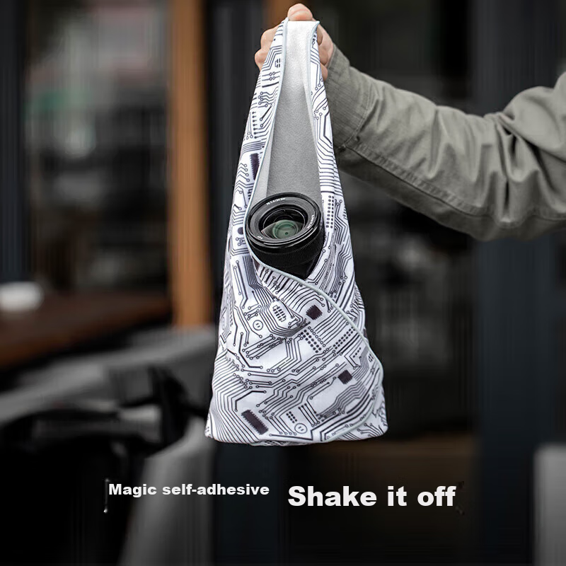 PGYTECH Camera Folding Cloth, Magic Cloth, Mirrorless Camera Wrap, Camera Storage Cloth, Canon Nikon Fuji Lens Protection Bag, Portable Free Inner Lining Bag, Maze Pattern, 45*45cm, M Size