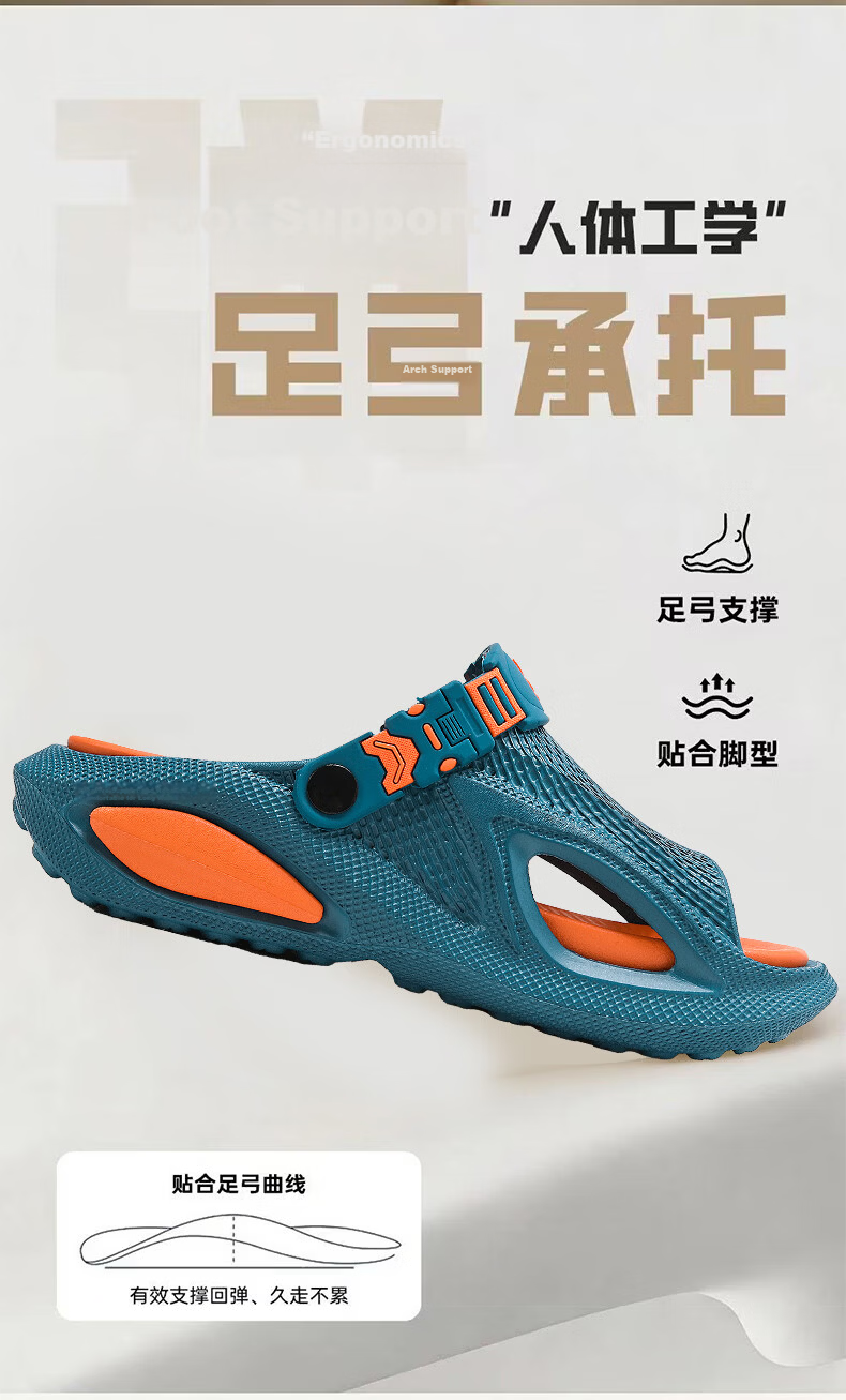 PLAYBOY New Men's Summer Slippers Non-Slip Breathable Thick Sole Beach Casual Popular Sandals 7