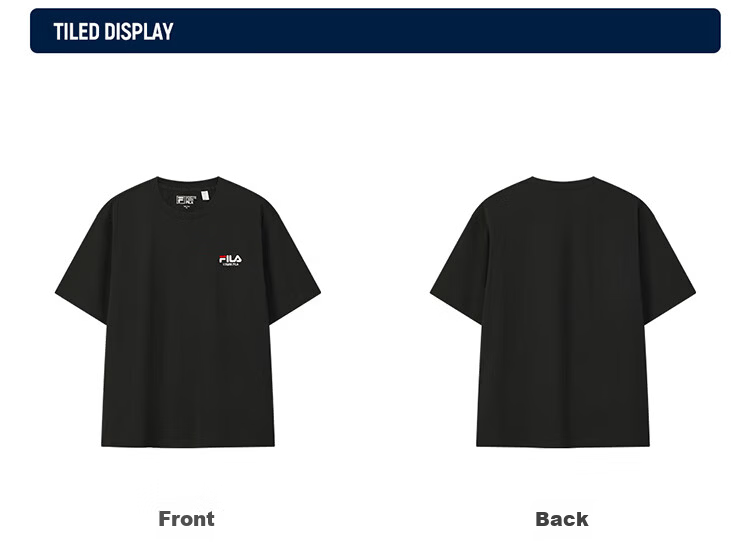 FILA 2026 Summer Moisture-Wicking Quick-Dry Couple Short Sleeve T-Shirt Fashionable Round Neck Casual Sun Protection Top 94