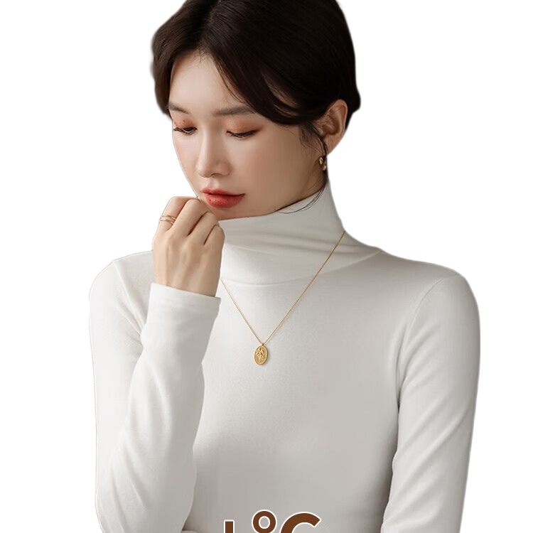 LangSha Women's Thermal Turtleneck Base Layer Shirt 25 Autumn Winter New Thickened Antibacterial Long Sleeve Warm Top