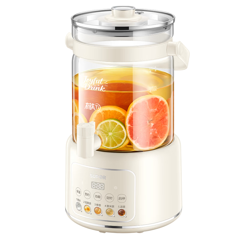 SUPOR 3L Health Kettle Large Capacity Faucet Water Boiler Flower Tea Pot with Titanium 0 Coating Constant Temperature Kettle Milk Warmer No-Pour Electric Tea Kettle Home Use SW-30YQ31