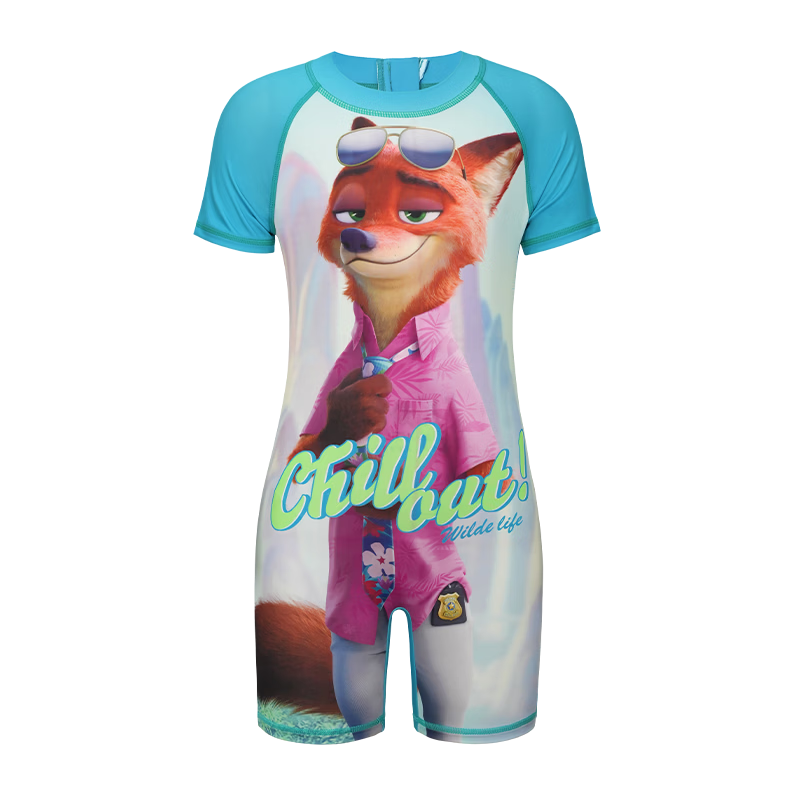 Disney Kids Boys One-Piece Swimwear Zootopia Nick Wilde Green D36276S2G Size 140