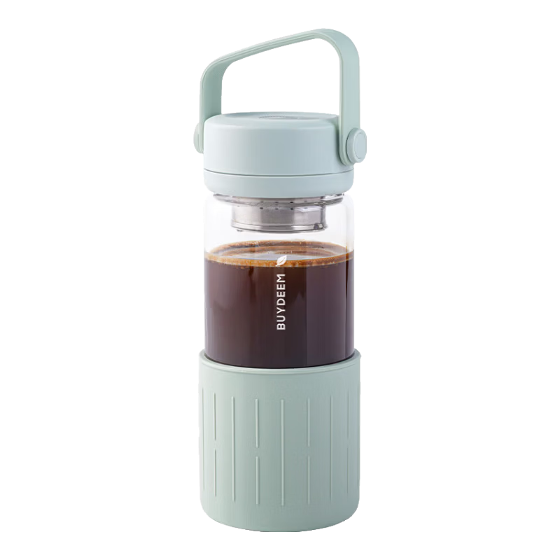 Buydeem Portable Tea Infuser Glass Cup with Tea-Water Separation Durable Travel Tea Mug for Men and Women Office Gift