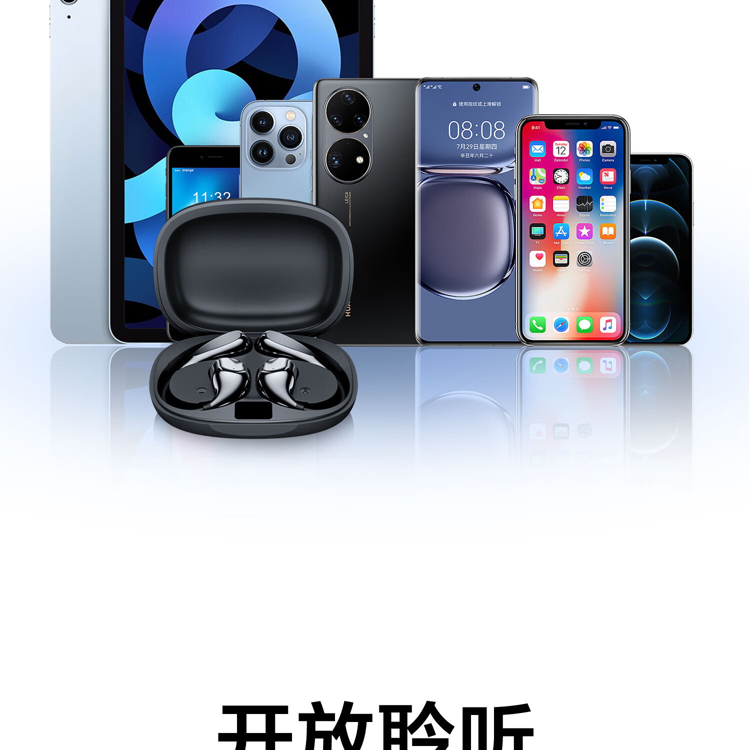 Zhunhang 2026 Latest Bluetooth Earhook Wireless Open-Ear Clip-On Sports Running Call Gaming Noise-Cancelling Long Battery Life Ear Protection Headphones 24