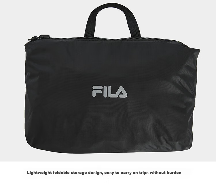 FILA Official Men's Backpack 2026 Summer Outdoor Sports Foldable Shoulder Bag School Laptop Bag 21