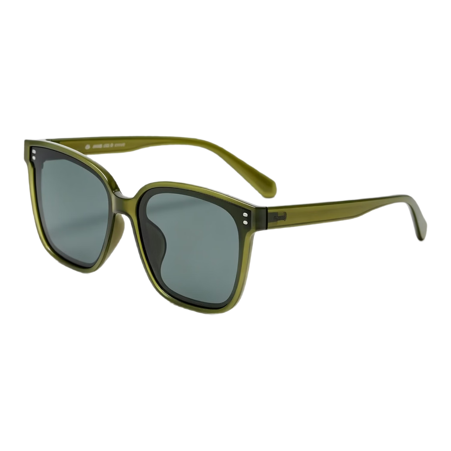 JD Original [Classic Large Frame] Versatile Polarized Sunglasses, UV Protection Cycling Glasses for Men And Women, Transparent Green Large Square Frame