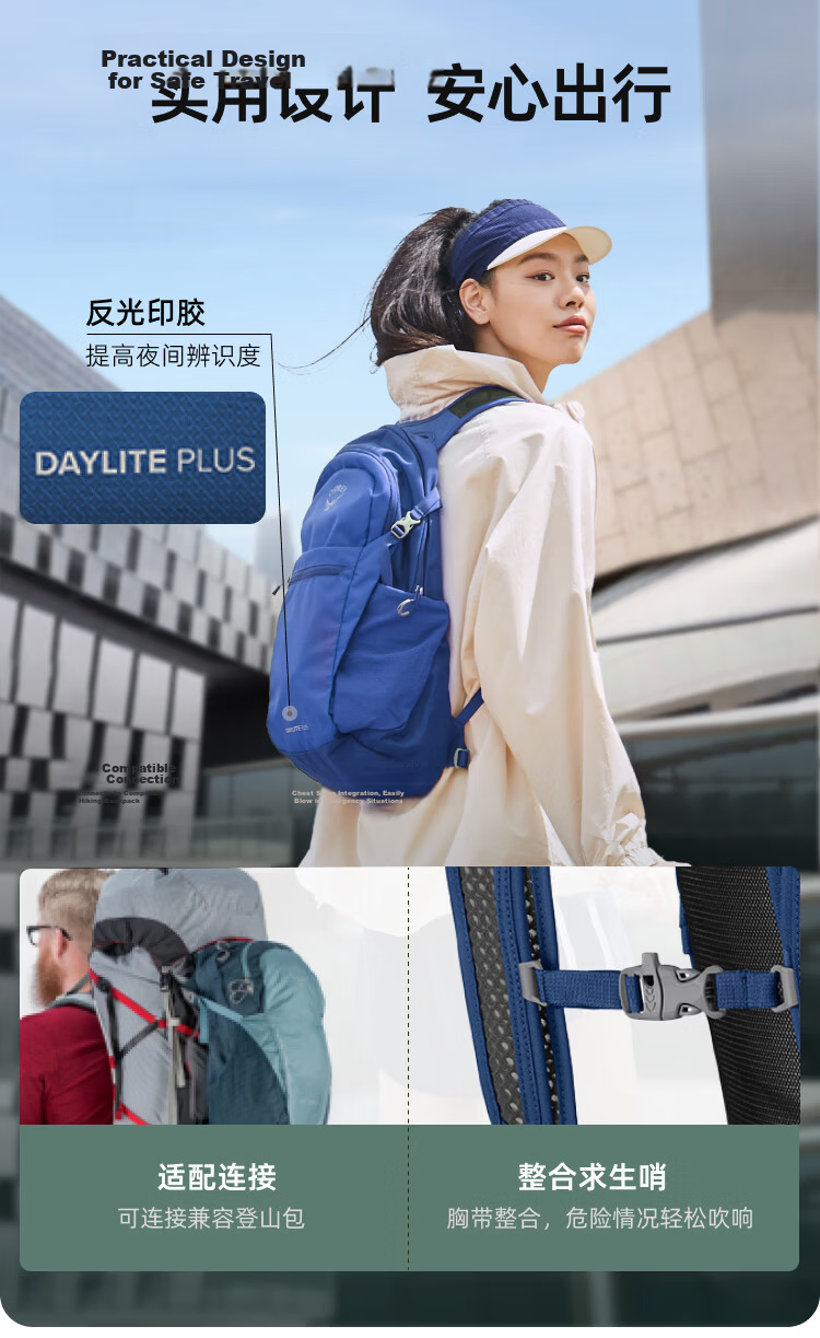 OSPREY Daylite Plus 20L Outdoor Hiking Backpack Mountaineering Travel Commuter School Bag 7