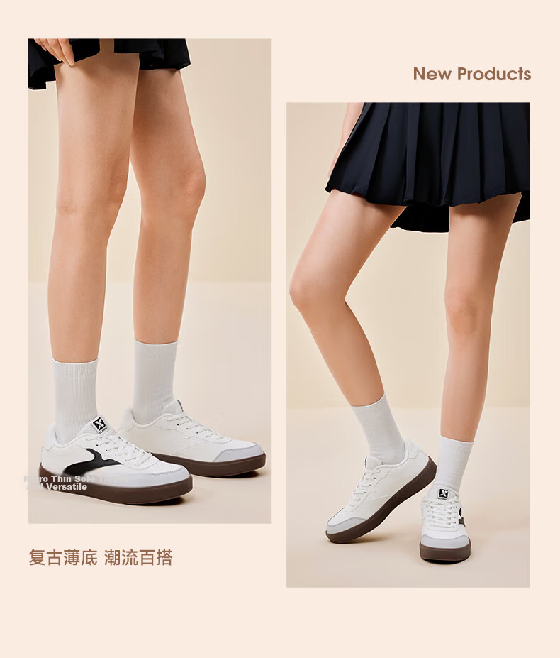 Xtep Vitality Training Shoes Women's Sneakers Summer Breathable Classic Thin Sole Low-top Lightweight Casual White Shoes 18