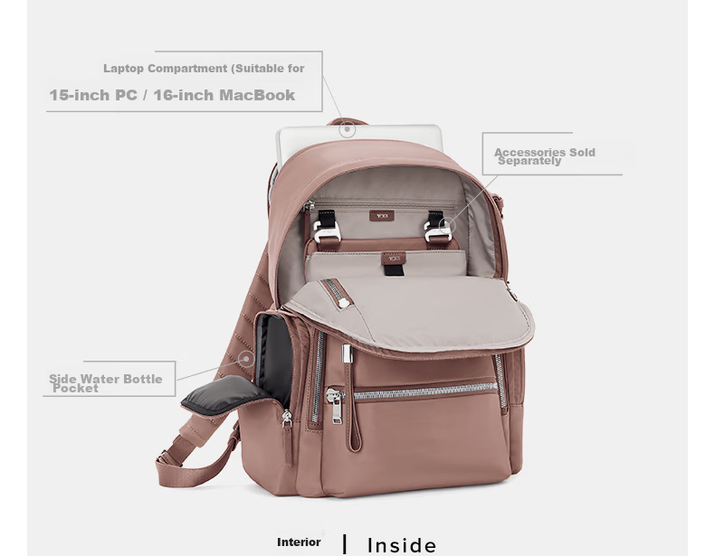 TUMI VOYAGEUR Women's Daily Commuter Premium Business CELINA Backpack 0196690LTM Light Lavender 9