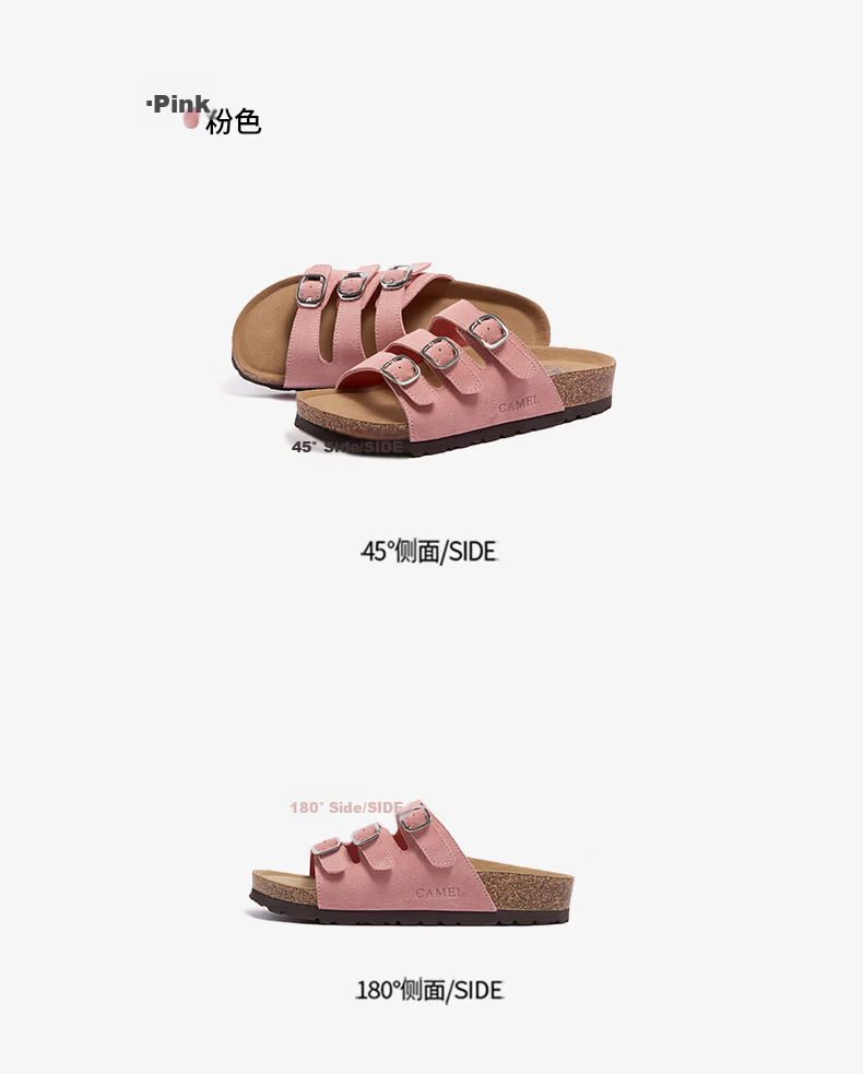 CAMEL Birkenstock Style Women's Casual Thick Sole Platform Sandals L26M700065 Brown Size 38 25