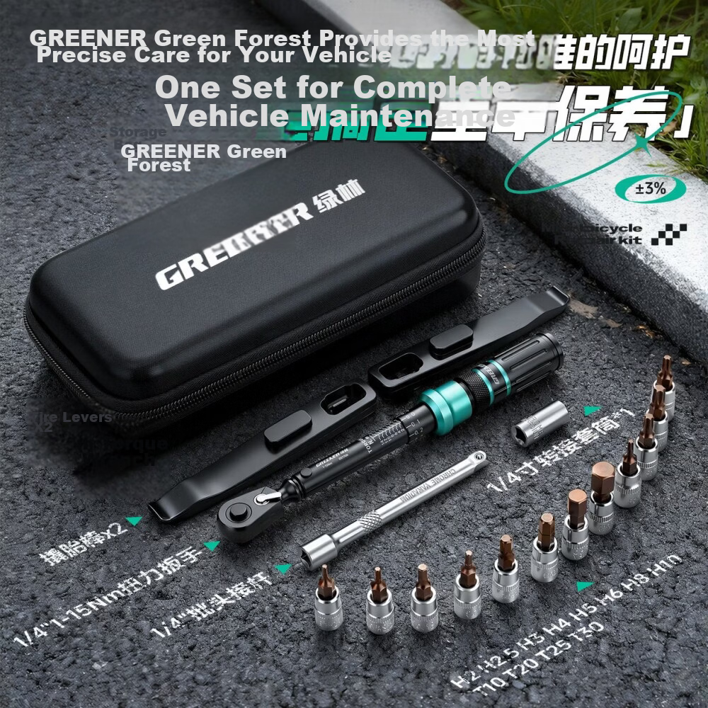 GREENER Torque Wrench Bicycle Home Set 1-15NM Road Bike Adjustable Torque Wrench 1/4 Mini Ratchet