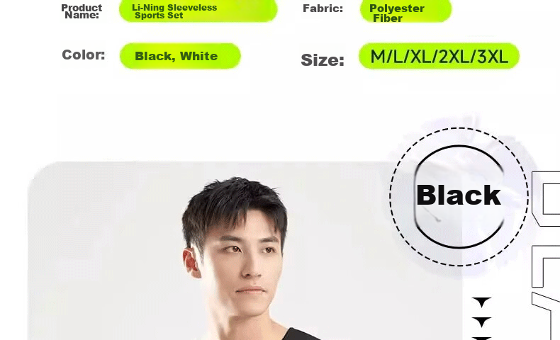 Li-Ning Men's Cotton Sports Vest 2026 New Running Basketball Fitness Wide Shoulder Breathable Shirt 12