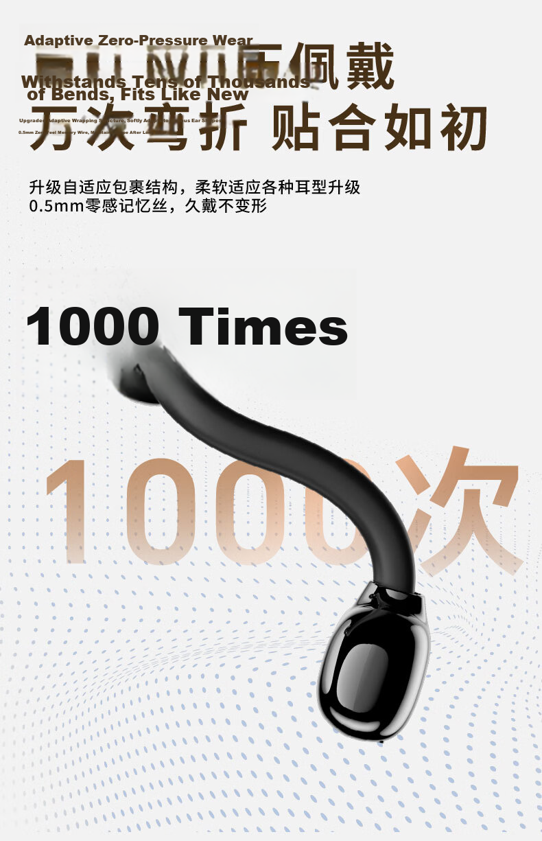 Zhunhang [Latest Model 2026] Bluetooth Earphones, Clip-On Style, Non-Injury, Wireless Open-Ear Design, Bone Conduction, Ultra-Long Battery Life, for Sports, Running, Cycling, Noise Reduction, Suitable for Men And Wome 10