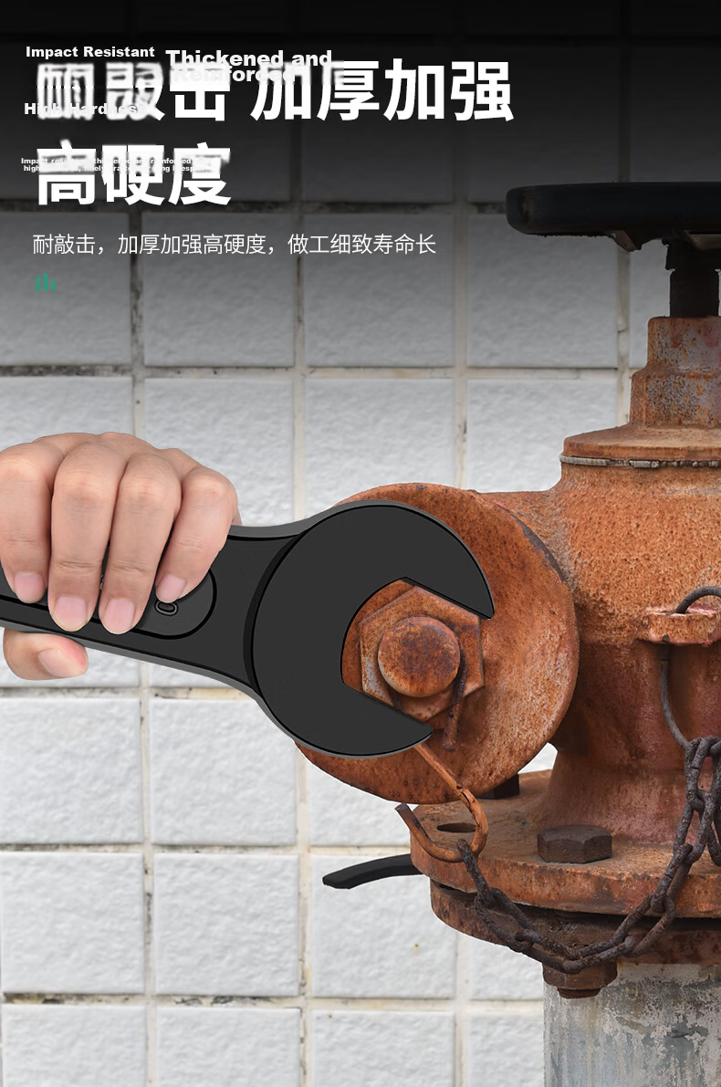 Baolian Heavy-Duty Open-End Impact Wrench Straight Handle Single Open-End Striking Wrench Multifunctional Hammer Impact Wrench 4