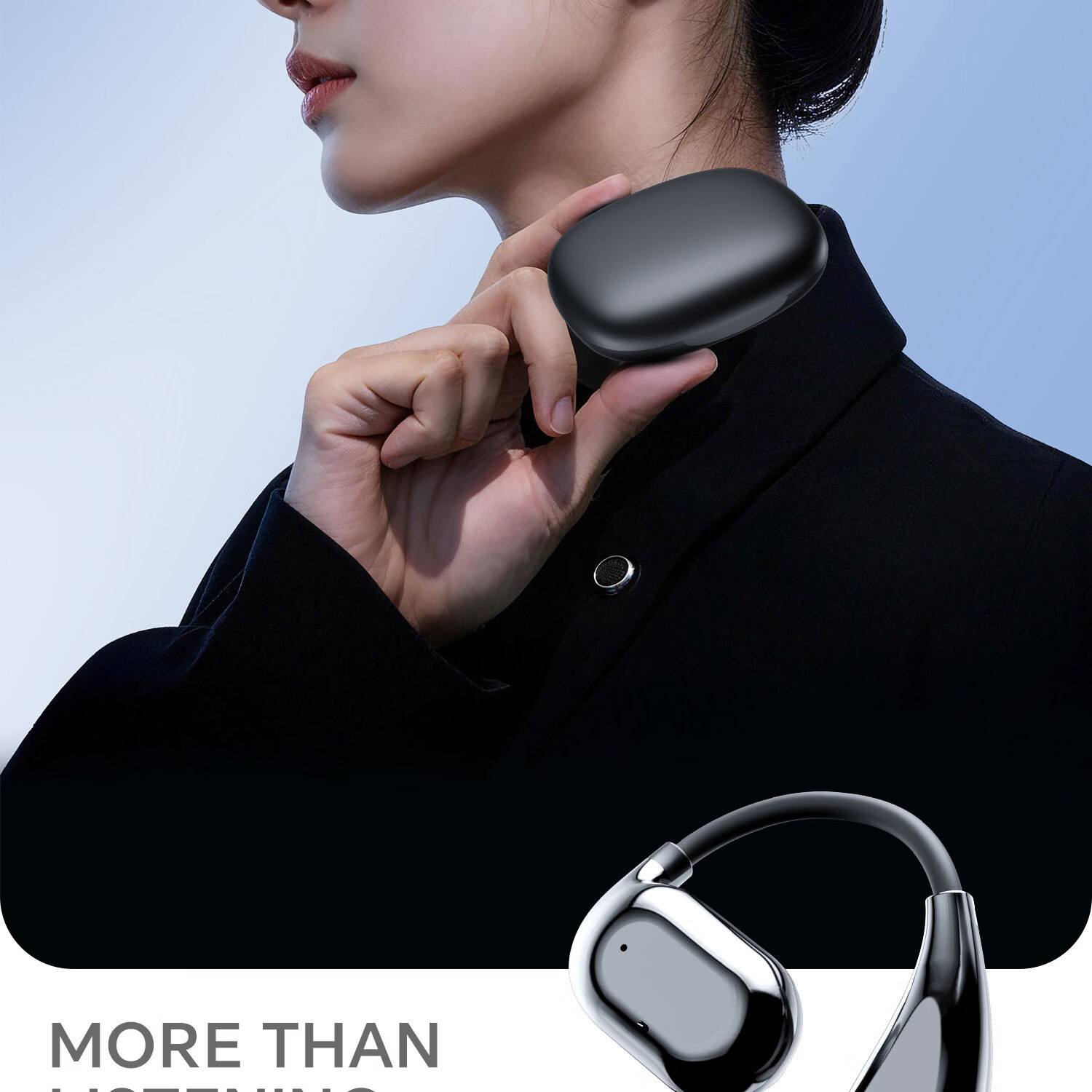 Zhunhang 2026 Latest Bluetooth Earhook Wireless Open-Ear Clip-On Sports Running Call Gaming Noise-Cancelling Long Battery Life Ear Protection Headphones 2