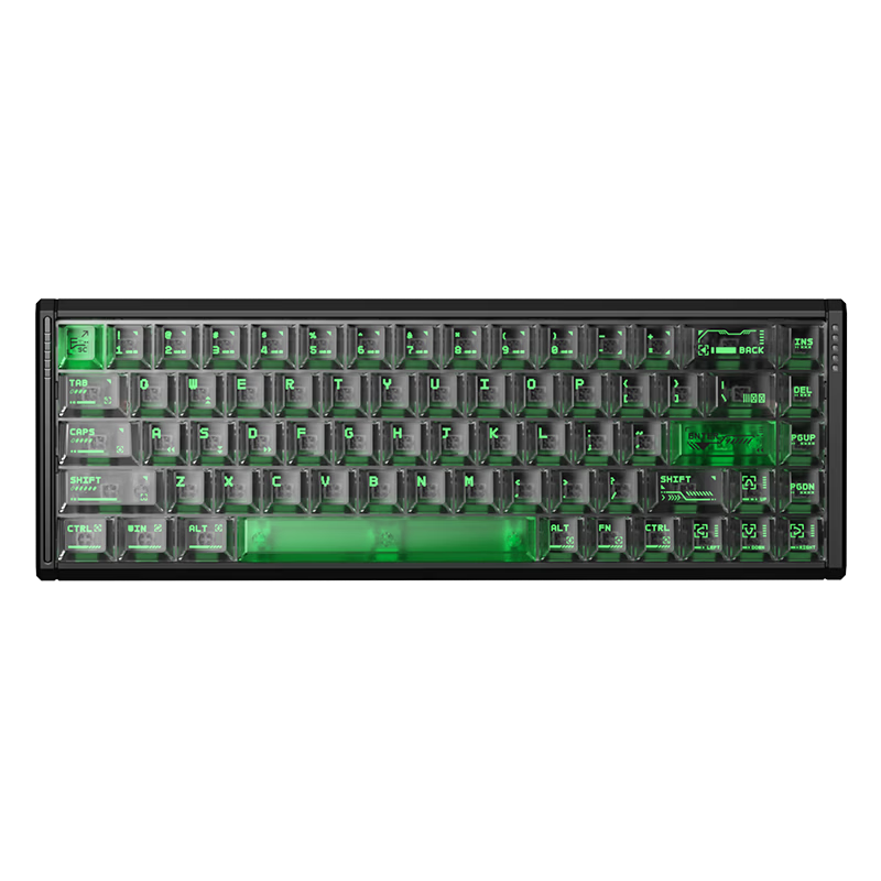 AULA F68RX Magnetic Axis Mechanical Wired Gaming Keyboard Customizable 68-Key Layout FPS Dual-Drive F68RX Ink Black Titanium Switches [Moderate and Slightly Muffled]
