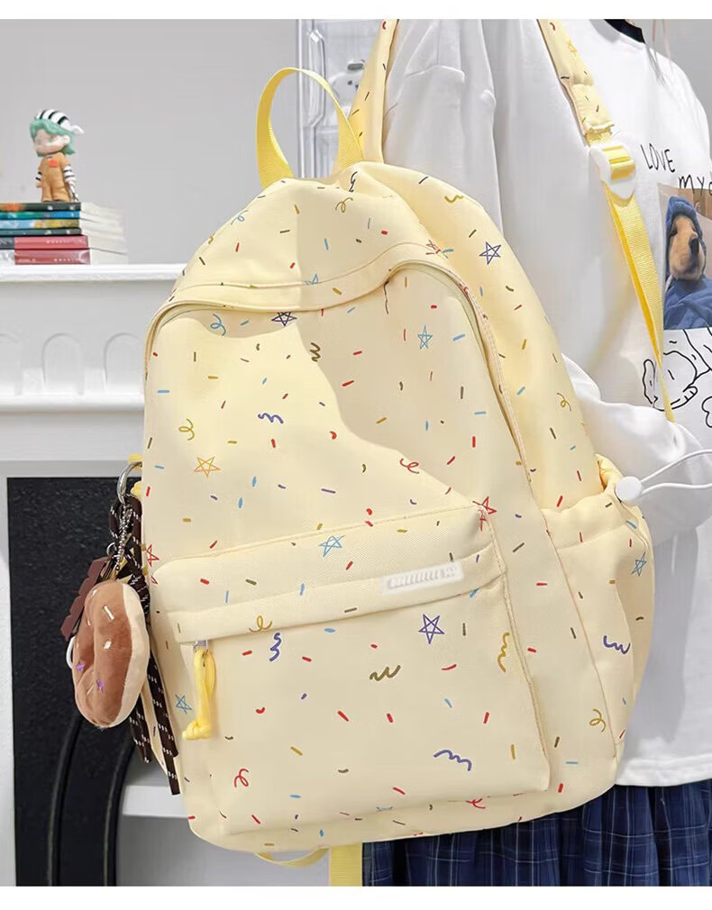 361° Women's Backpack 2026 New High-Value Ins Style Printed Schoolbag Lightweight Travel Shoulder Bag for High School and College Students 22